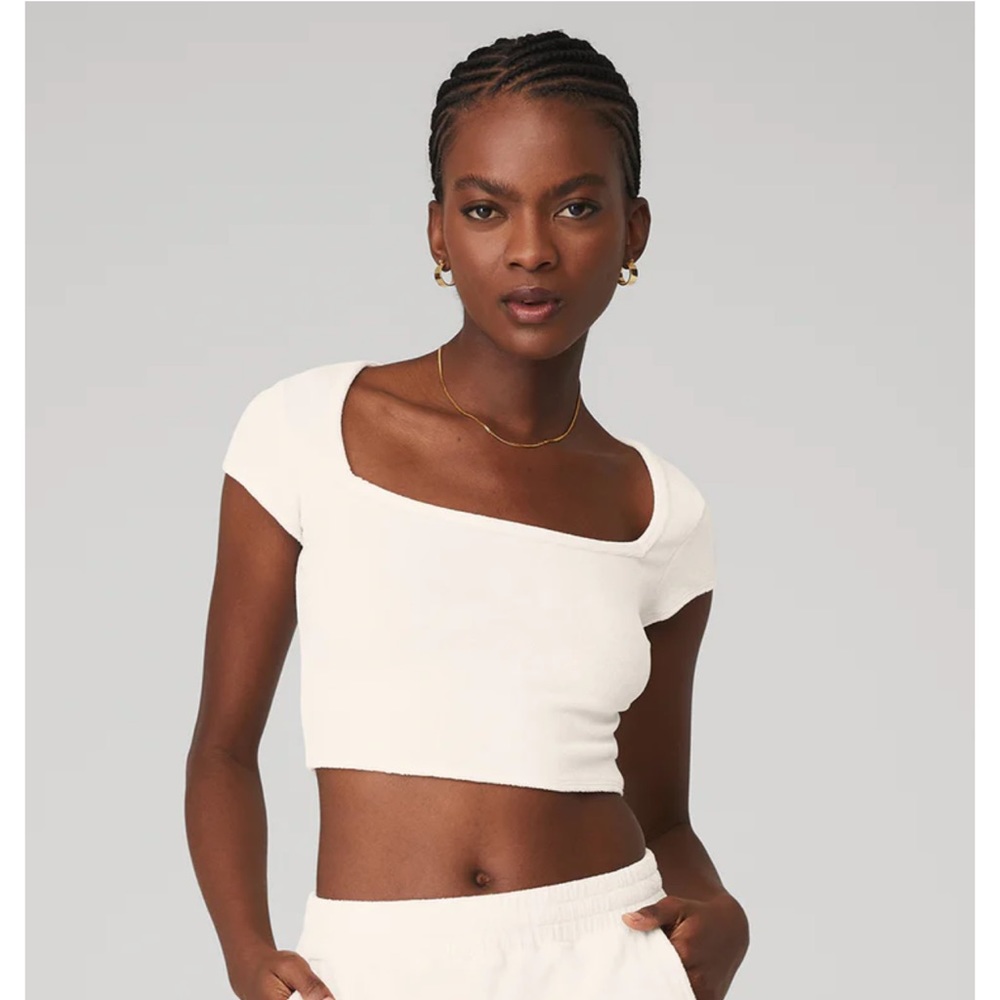 ALO Terry Beachside Short Sleeve, NWT.